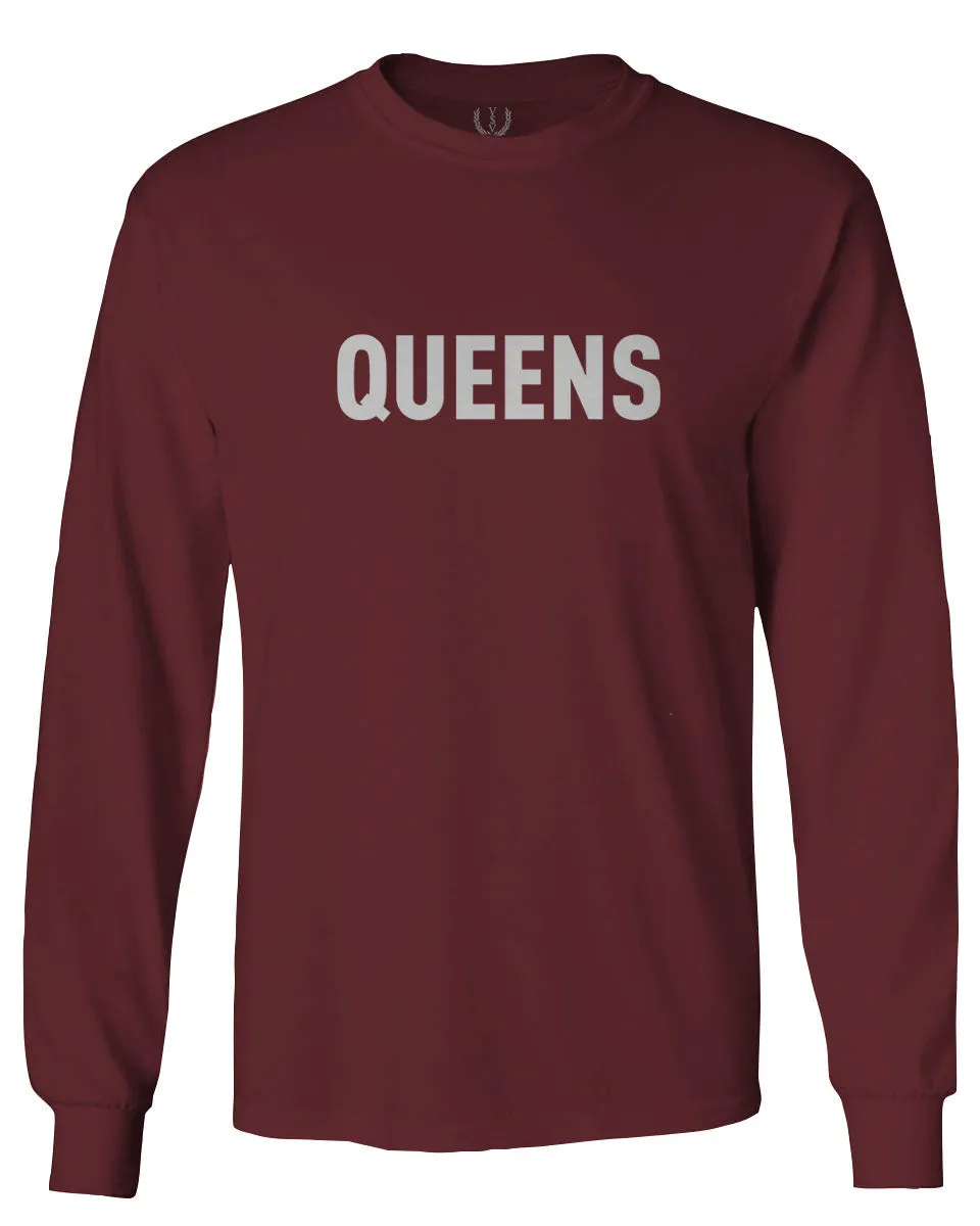 New York Queens NYC Cool City Hipster Lennon Street wear mens Long sleeve t shirt