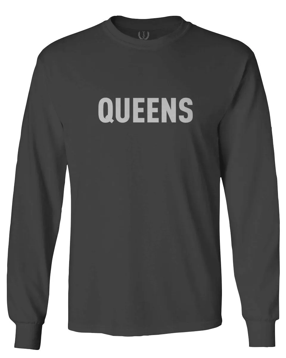 New York Queens NYC Cool City Hipster Lennon Street wear mens Long sleeve t shirt