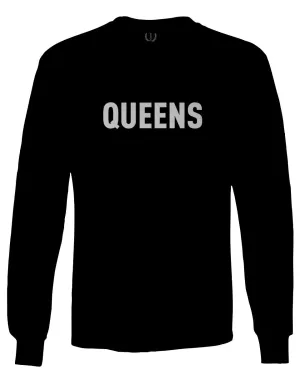 New York Queens NYC Cool City Hipster Lennon Street wear mens Long sleeve t shirt