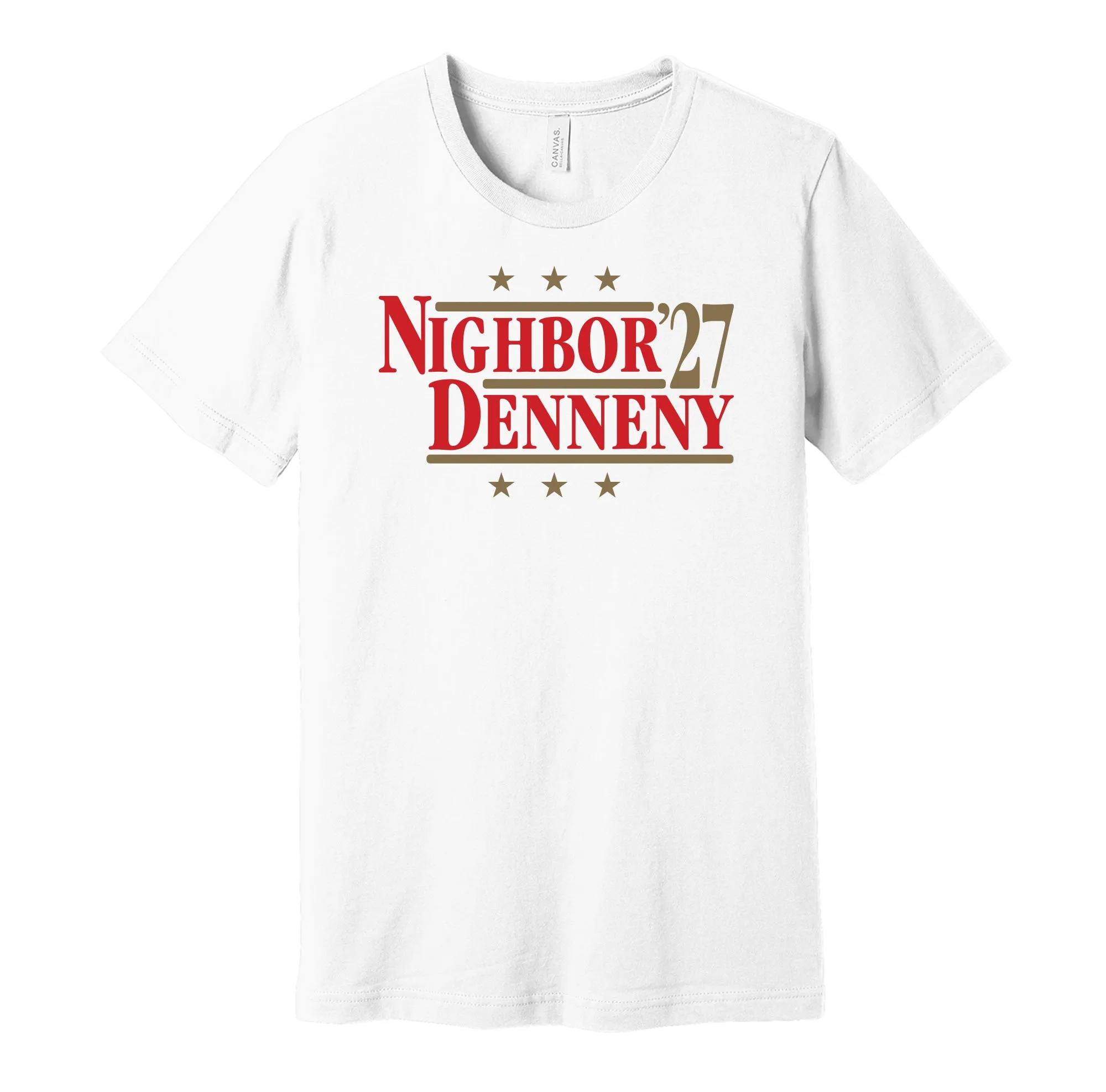 Nighbor & Denneny '27 - Ottawa Hockey Legends Political Campaign Parody T-Shirt - Hyper Than Hype Shirts