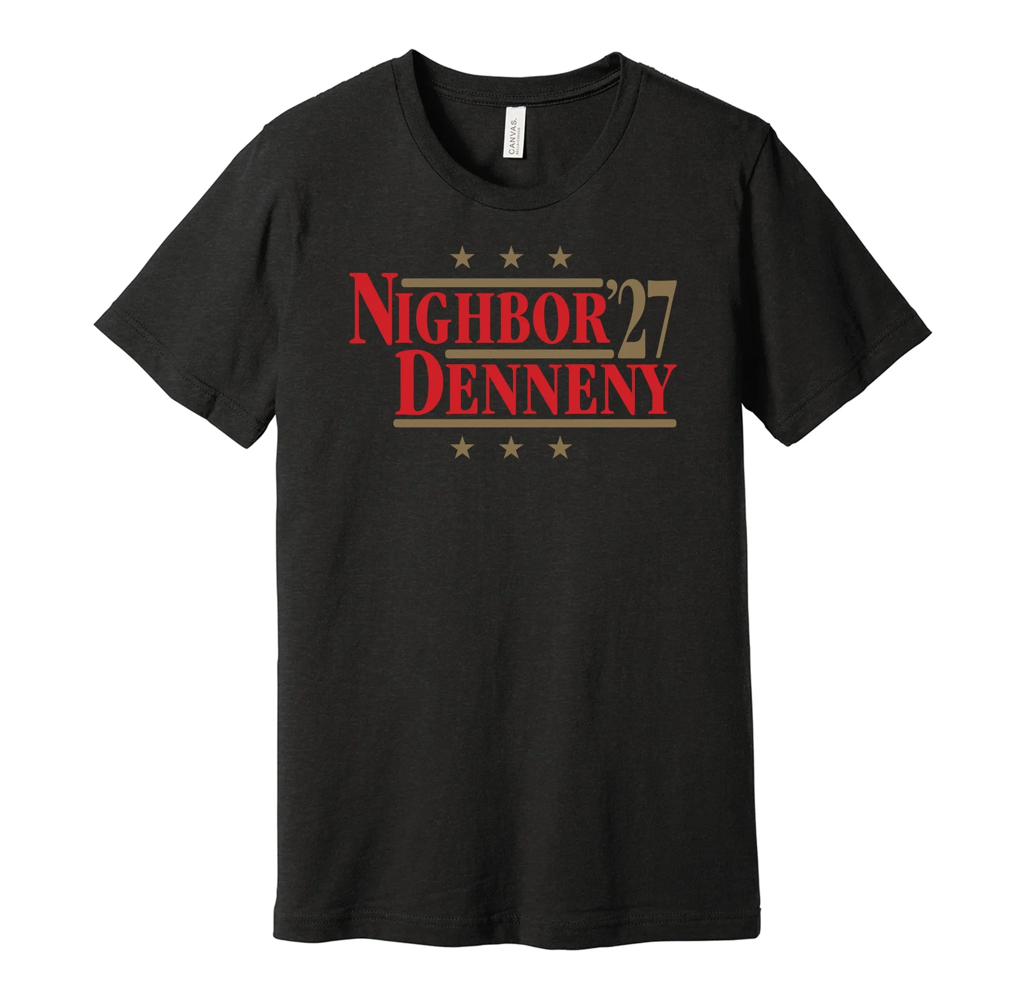 Nighbor & Denneny '27 - Ottawa Hockey Legends Political Campaign Parody T-Shirt - Hyper Than Hype Shirts