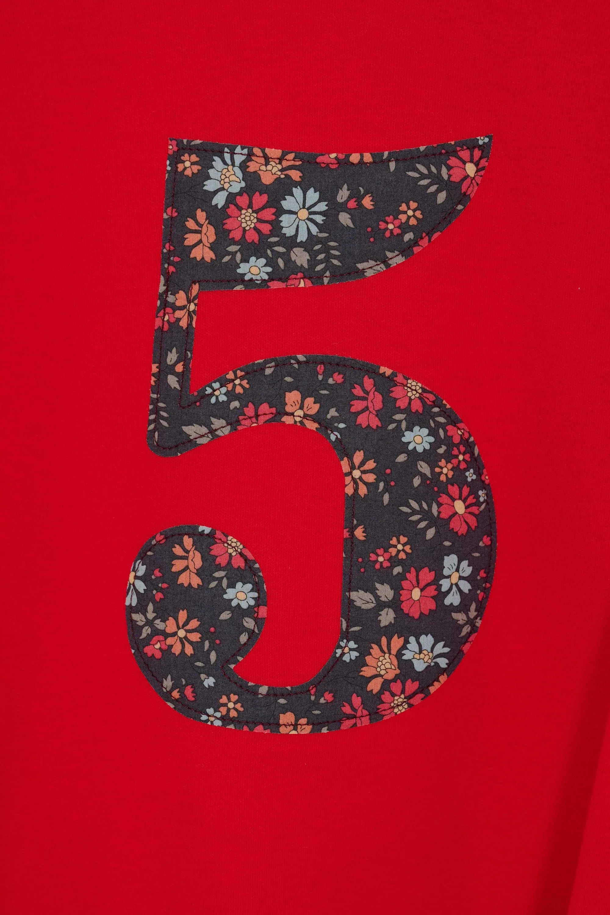Number Red T-Shirt in Capel Floret Liberty Print