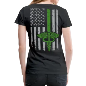 Nurse Flag Green Women’s Premium T-Shirt (CK1597)