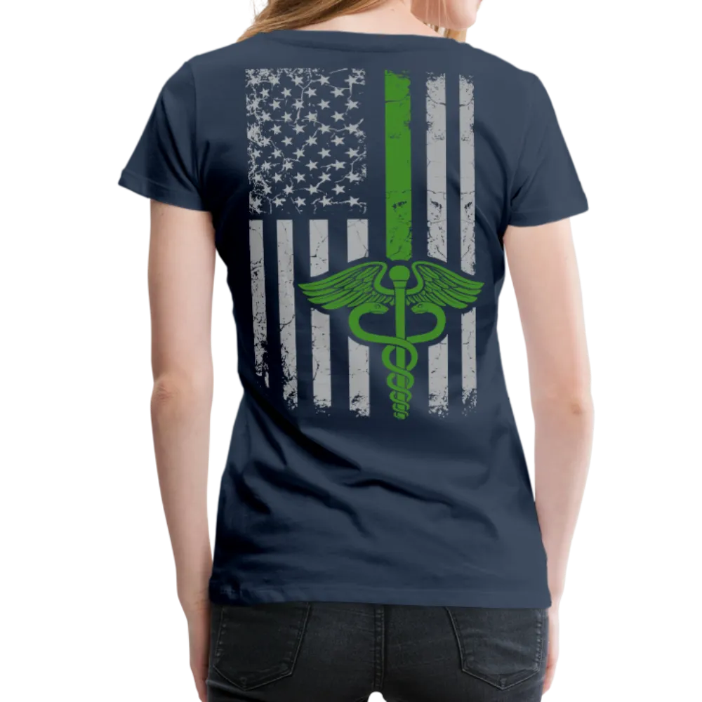 Nurse Flag Green Women’s Premium T-Shirt (CK1597)