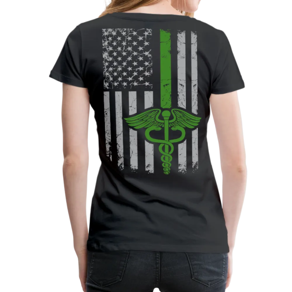 Nurse Flag Green Women’s Premium T-Shirt (CK1597)