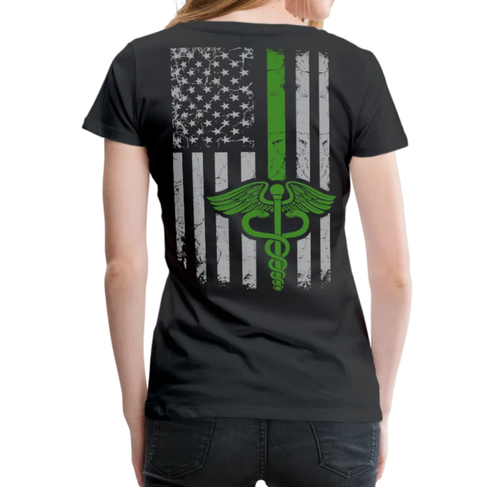 Nurse Flag Green Women’s Premium T-Shirt (CK1597)
