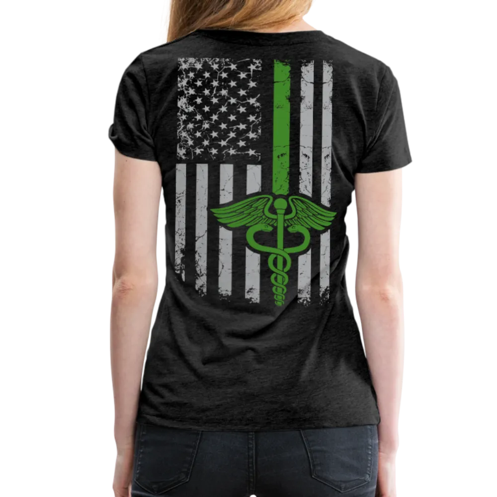 Nurse Flag Green Women’s Premium T-Shirt (CK1597)