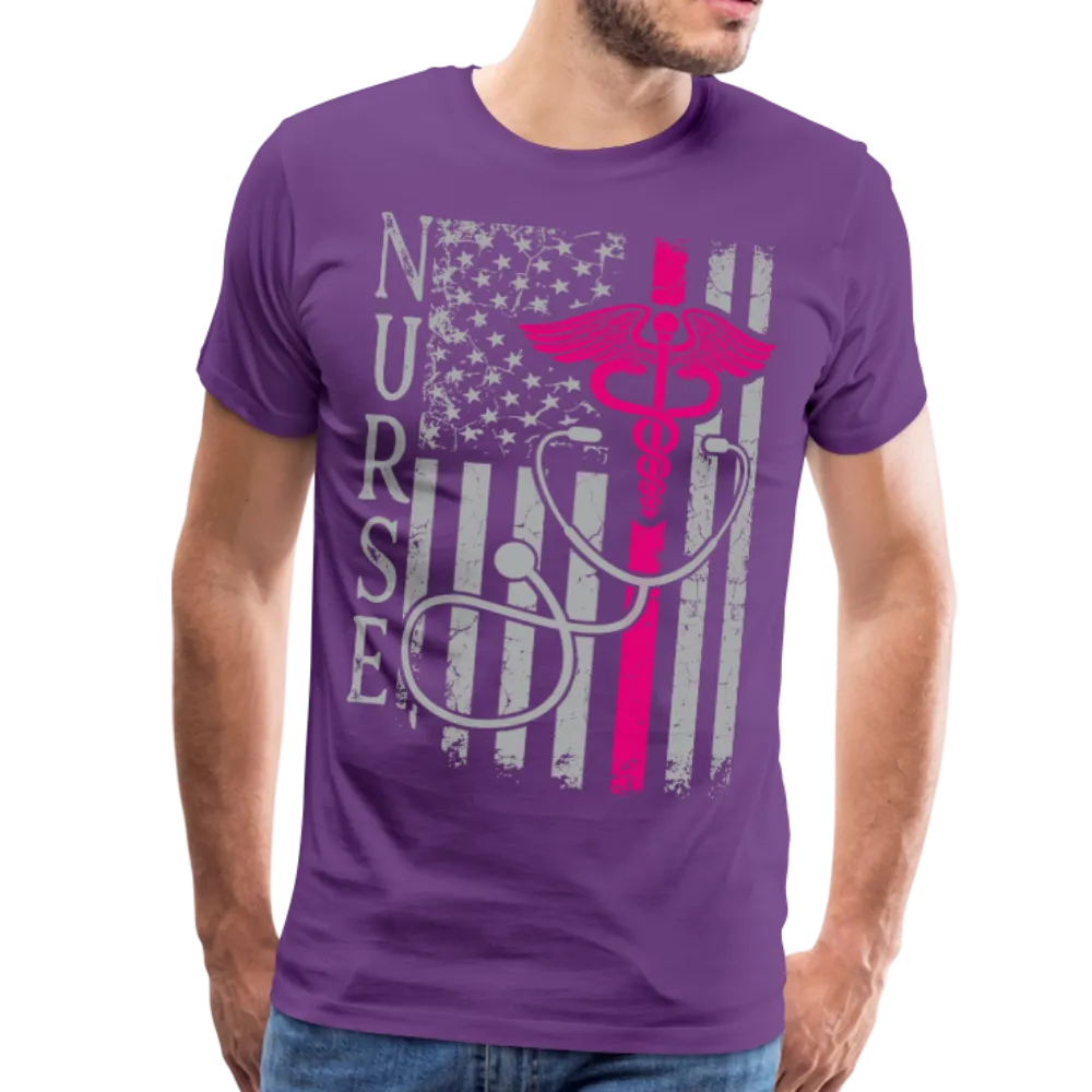 Nurse Flag Men's Premium T-Shirt (CK1642U)