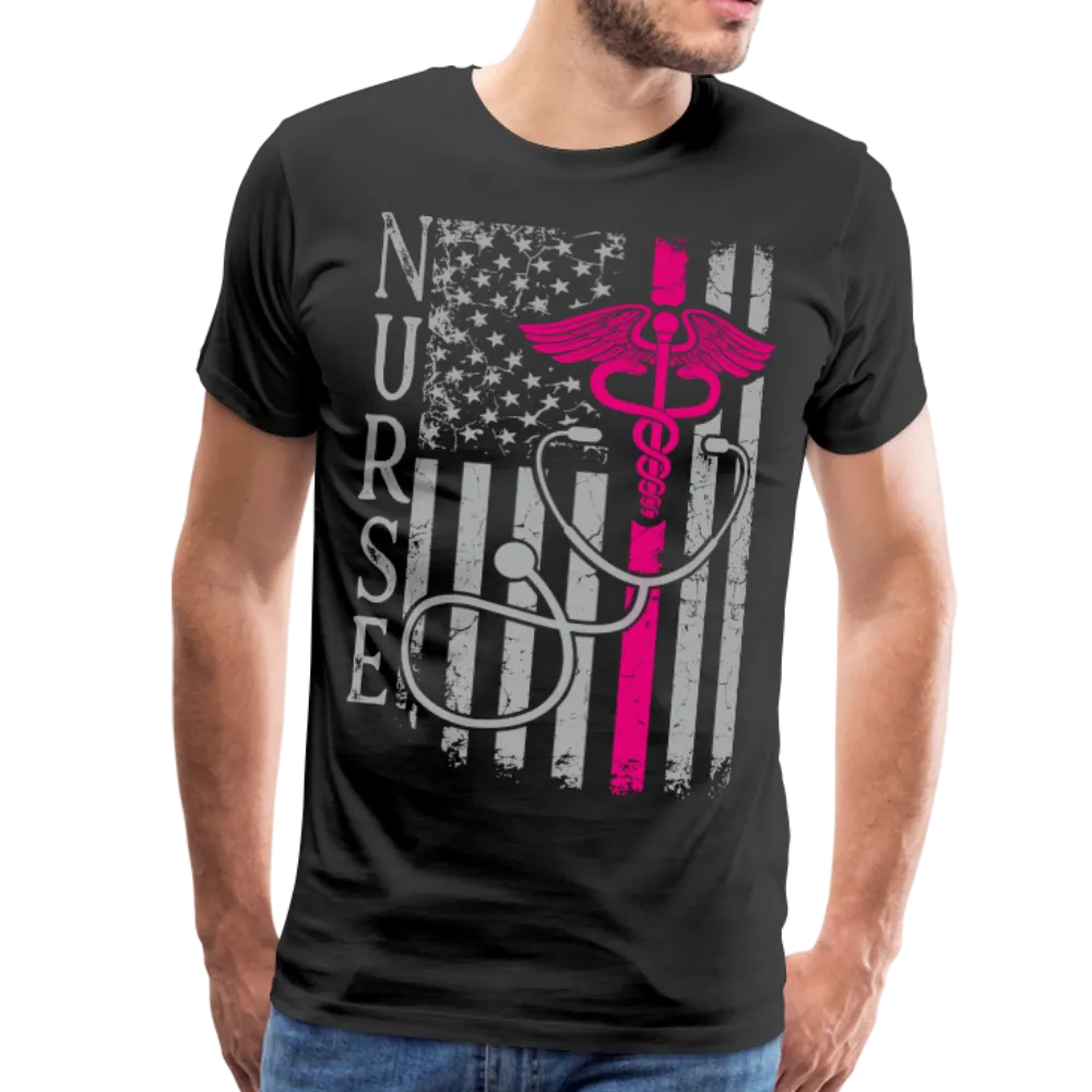 Nurse Flag Men's Premium T-Shirt (CK1642U)
