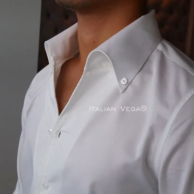 Old Money White Shirt with Navy Blue Signature Buttoned Gurkha Pant by ITALIAN VEGA®