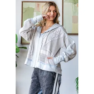 Oli And Hali Washed Lace Detail Hooded Jacket