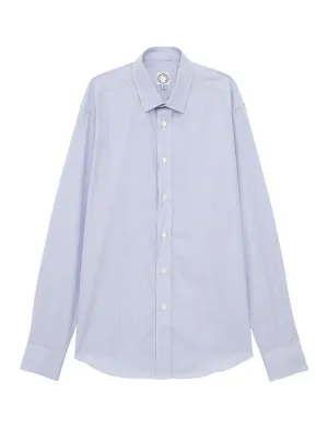 Olivier men's blue shirt with white stripes