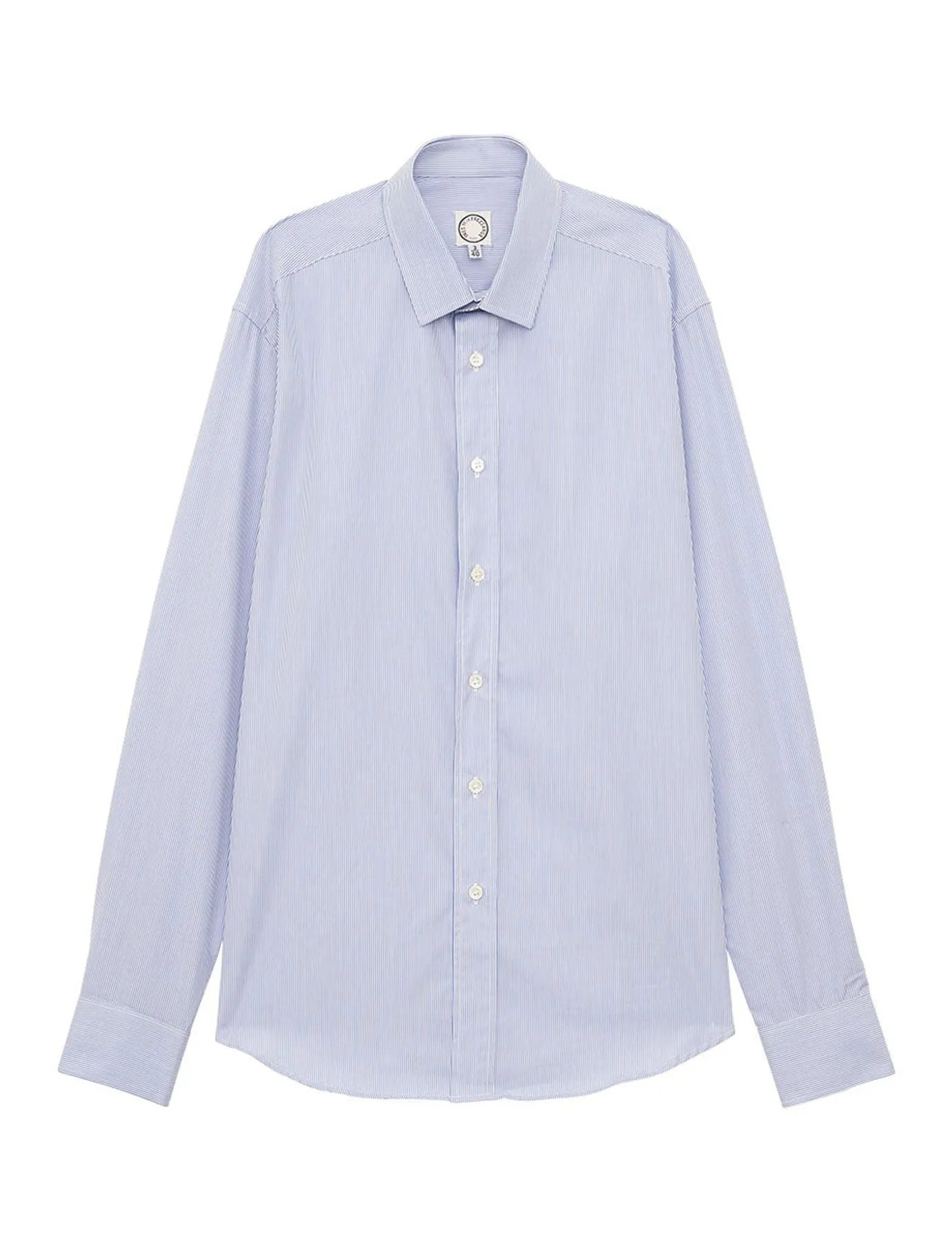 Olivier men's blue shirt with white stripes
