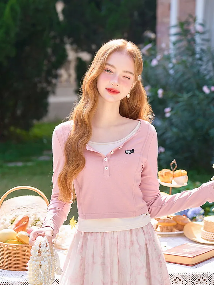 Oops Cozy Layered Crop Top