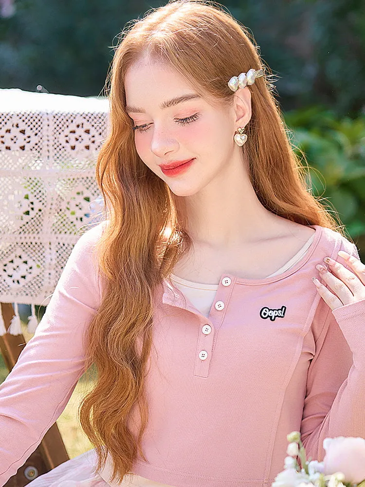 Oops Cozy Layered Crop Top
