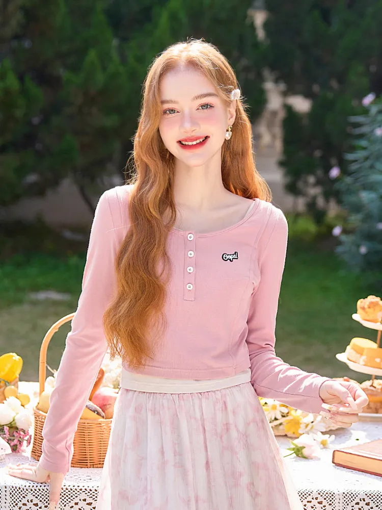 Oops Cozy Layered Crop Top