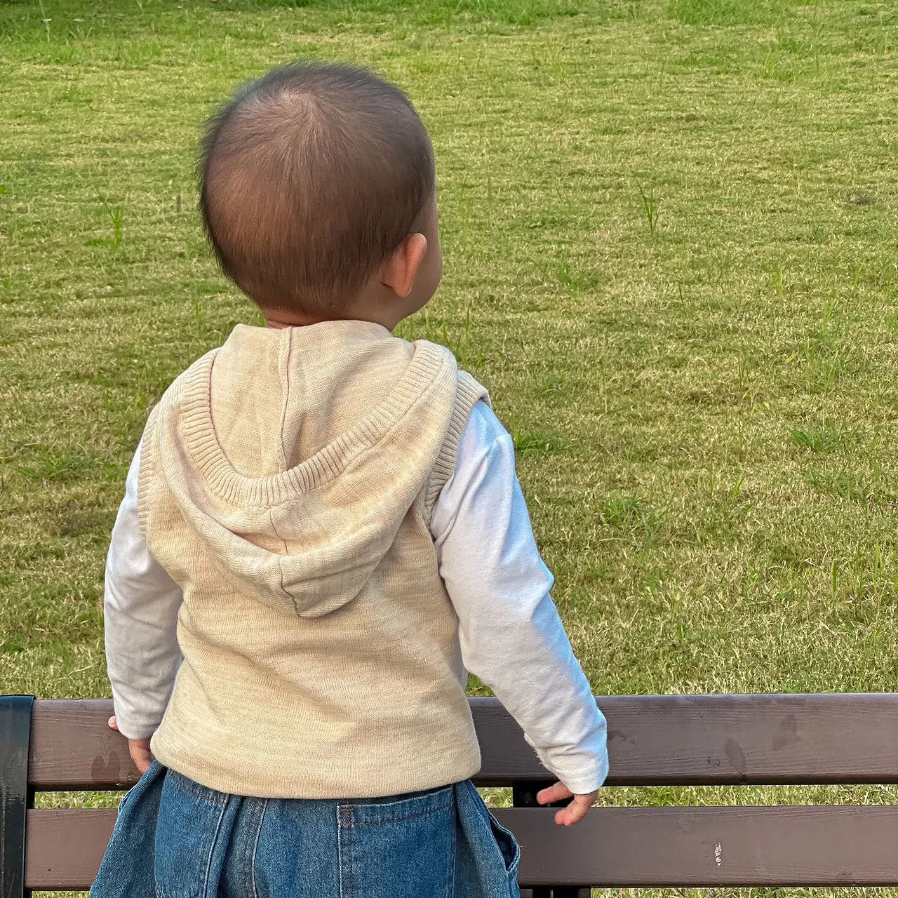Organic Cable Knit Baby Sweater Vest - Newborn Hooded Knitwear