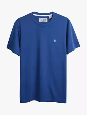Original Penguin Pin Point Embroidered Logo T-Shirt - Classic Blue