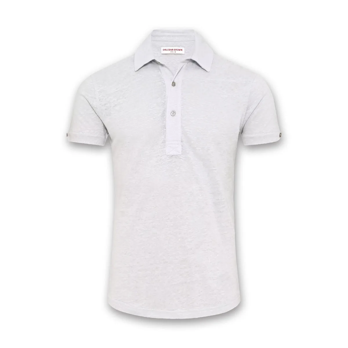 Orlebar Brown - Sebastian Linen Polo in Serenity Blue