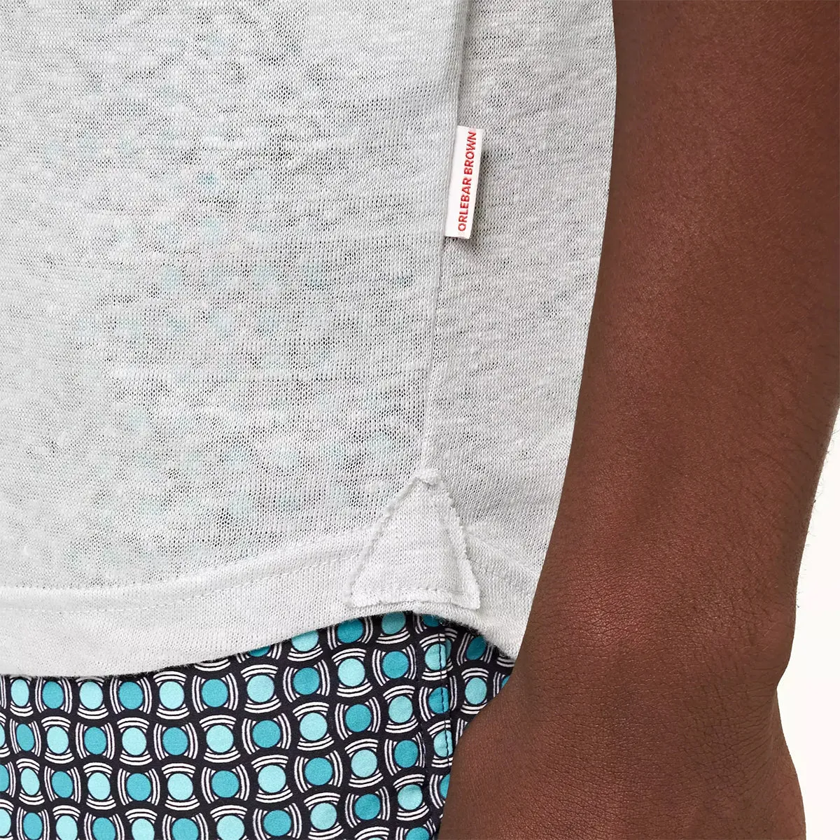 Orlebar Brown - Sebastian Linen Polo in Serenity Blue