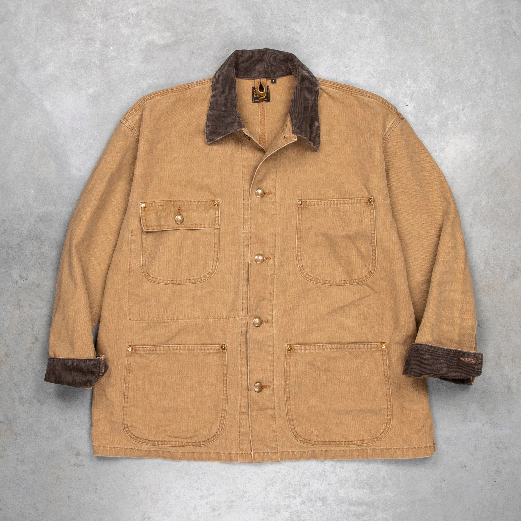 OrSlow Relaxed Fit Coverall Canvas Brown