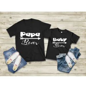Papa Bear Mens Tee & Baby Bear Toddler/Infant Tee Father daughter Matching Shirts Father Son Matching Shirts