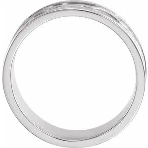Patterned Band with Bead Blast Finish 52008 - 6 mm