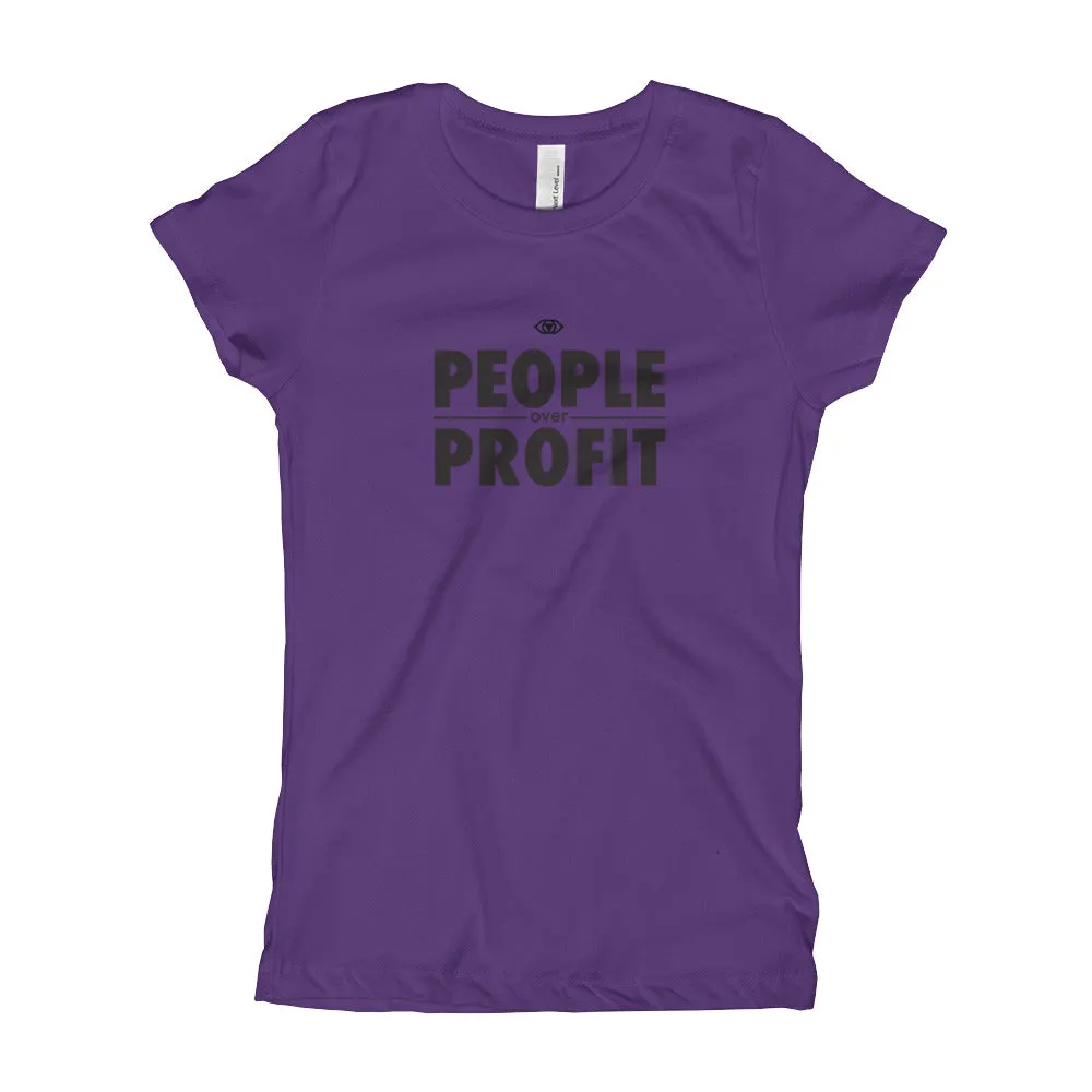 People over Profit Girl's T-Shirt