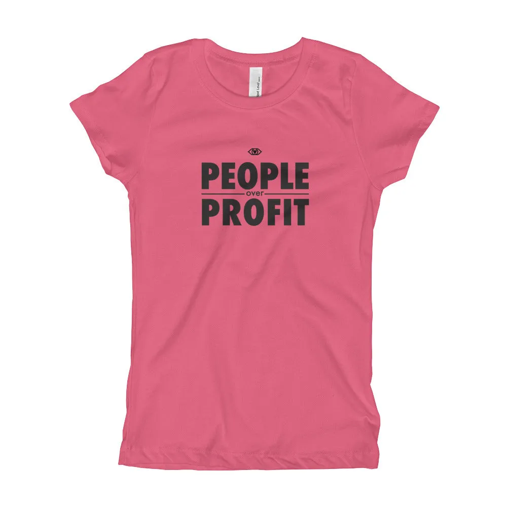 People over Profit Girl's T-Shirt