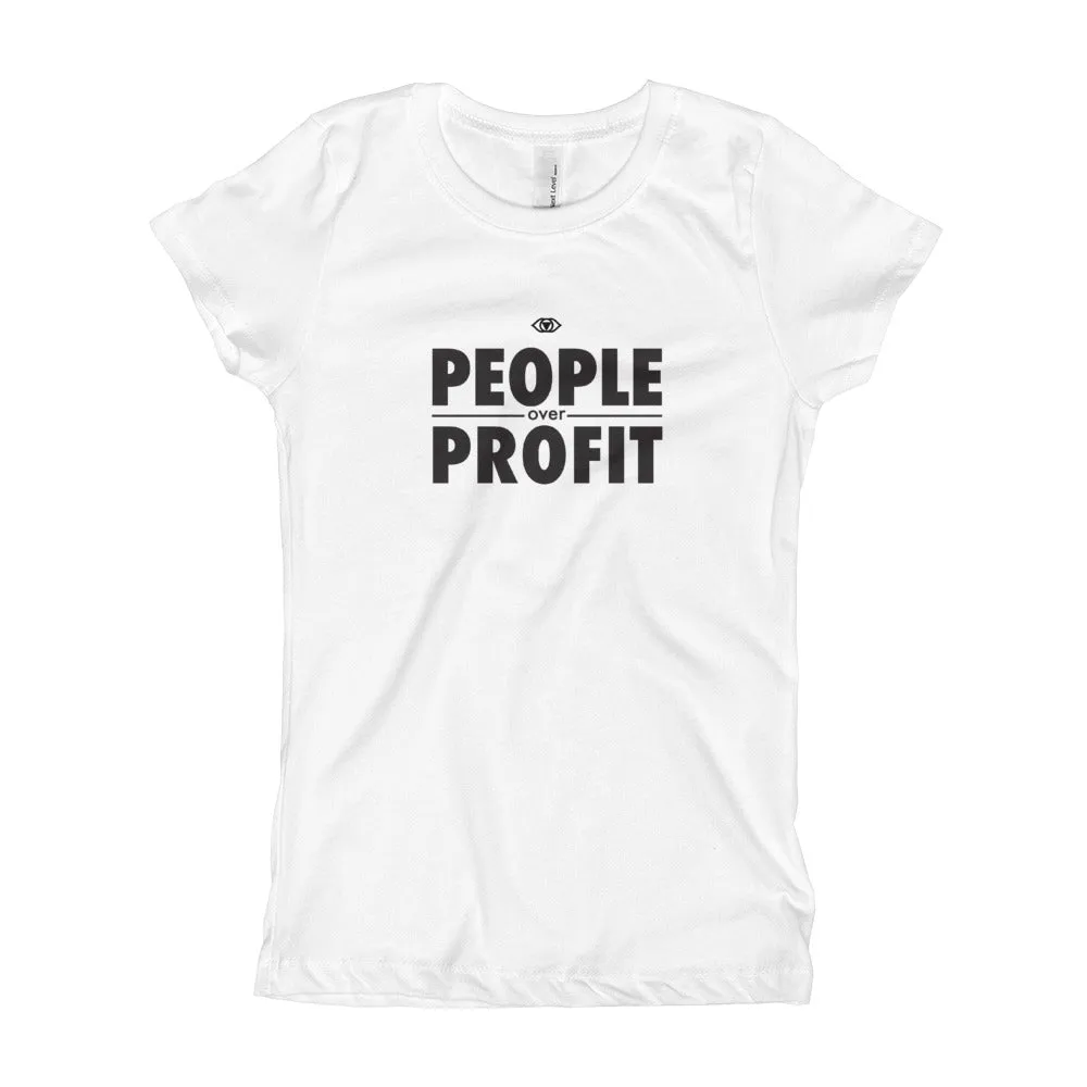 People over Profit Girl's T-Shirt