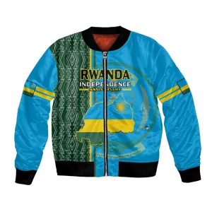 Personalised 1 July Independence Day Rwanda Bomber Jacket African Imigongo Happy 61st Anniversary LT14