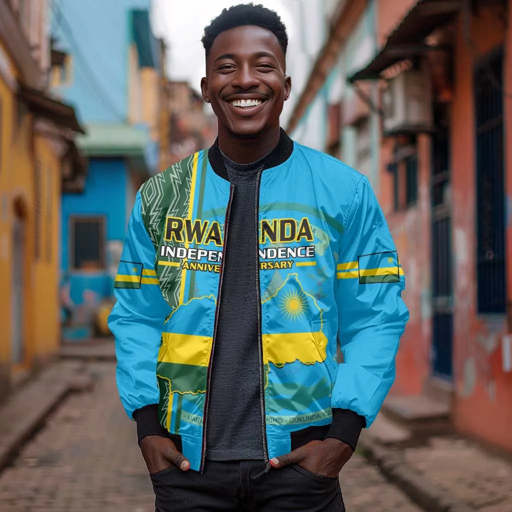 Personalised 1 July Independence Day Rwanda Bomber Jacket African Imigongo Happy 61st Anniversary LT14