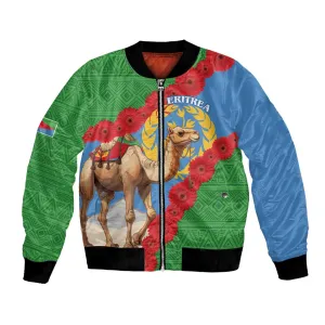 Personalised Eritrea Arabian Camel Bomber Jacket Gerbera Flower - Flag Color LT15