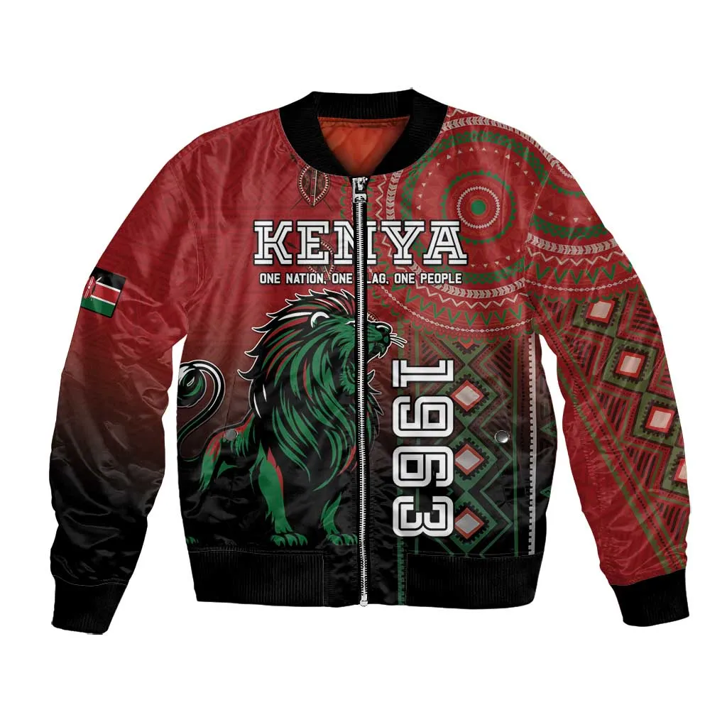 Personalised Kenya Jamhuri Day Bomber Jacket One Nation One Flag One People LT05