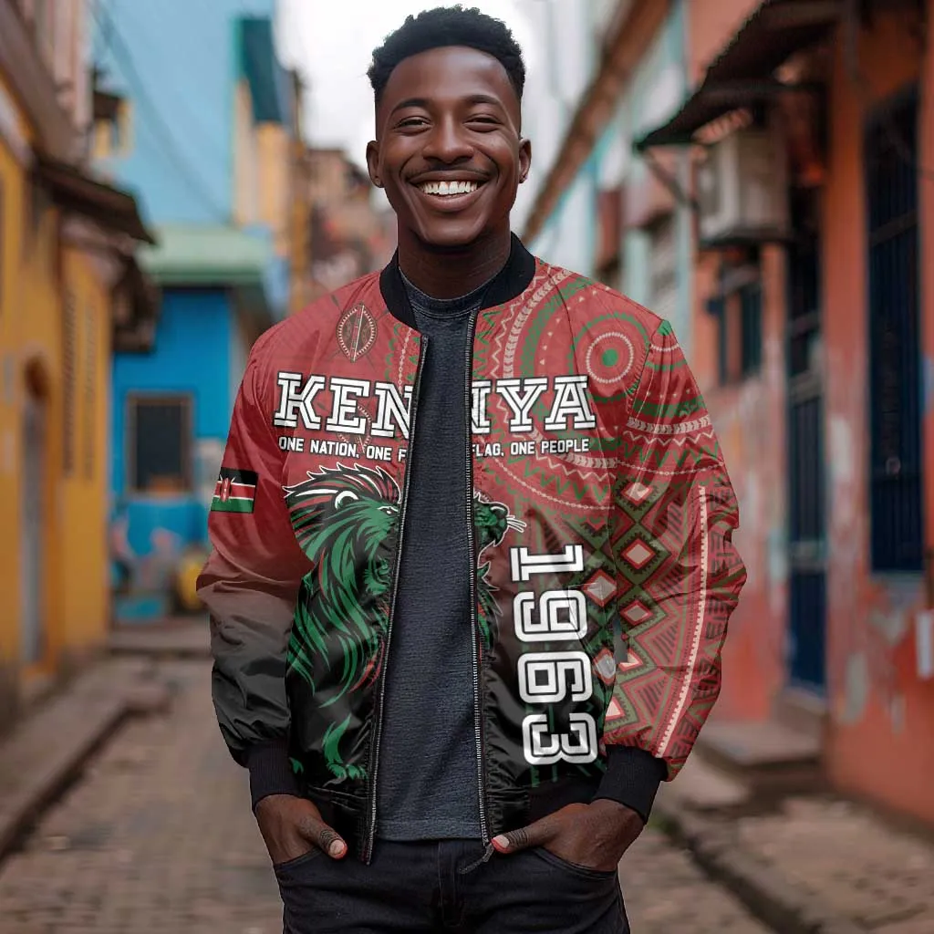 Personalised Kenya Jamhuri Day Bomber Jacket One Nation One Flag One People LT05
