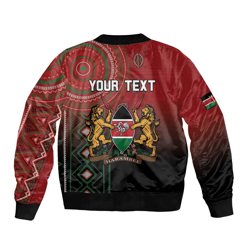Personalised Kenya Jamhuri Day Bomber Jacket One Nation One Flag One People LT05