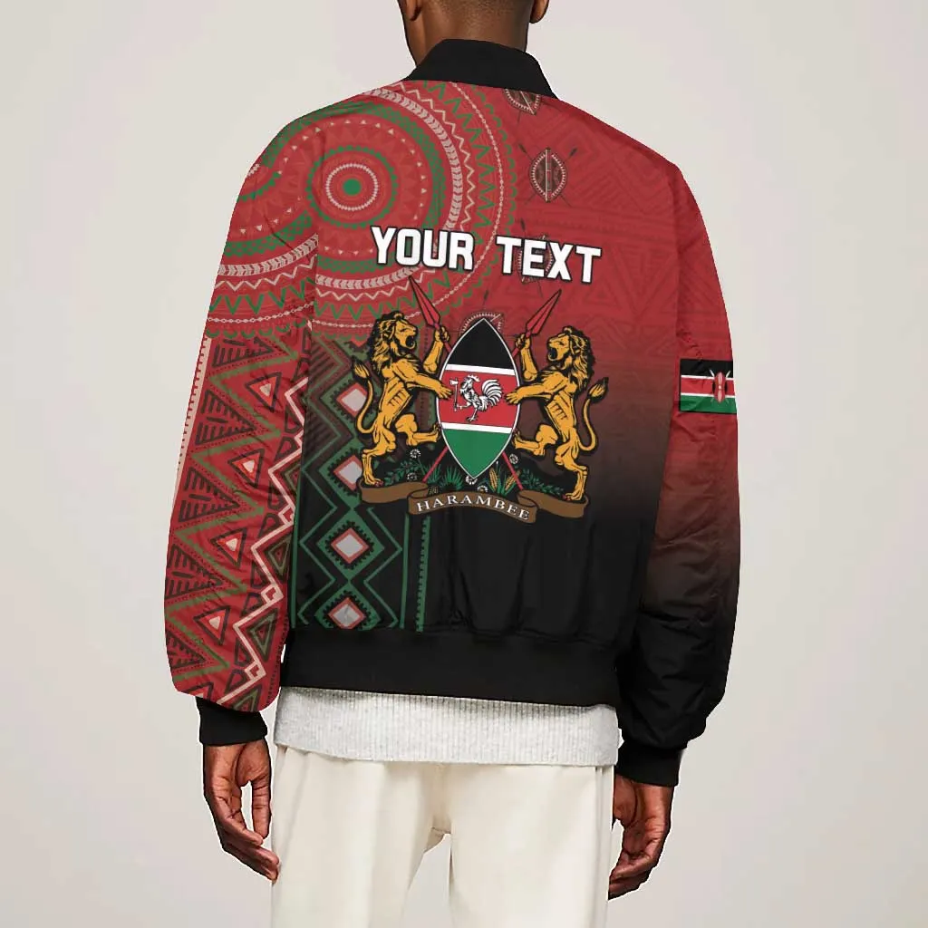 Personalised Kenya Jamhuri Day Bomber Jacket One Nation One Flag One People LT05