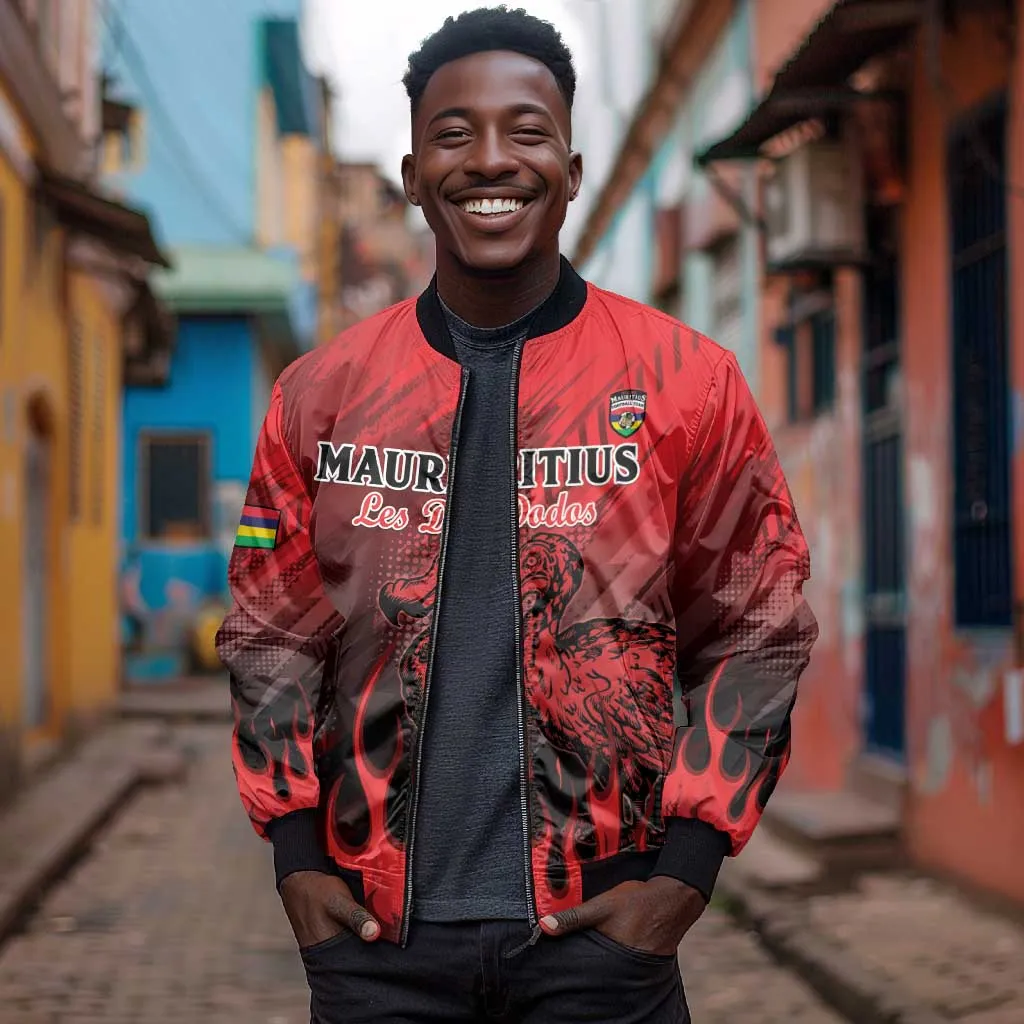 Personalised Mauritius Football Bomber Jacket Go Les Dodos Go LT15