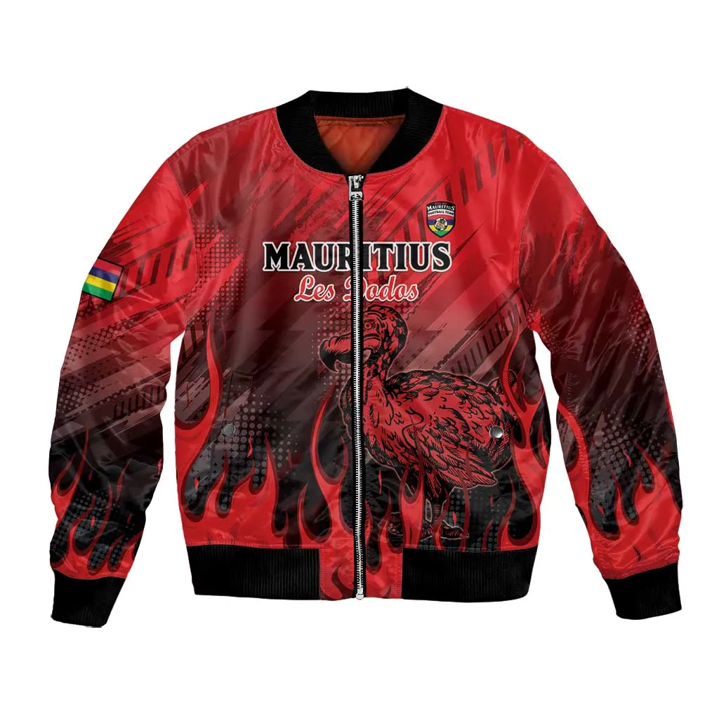 Personalised Mauritius Football Bomber Jacket Go Les Dodos Go LT15