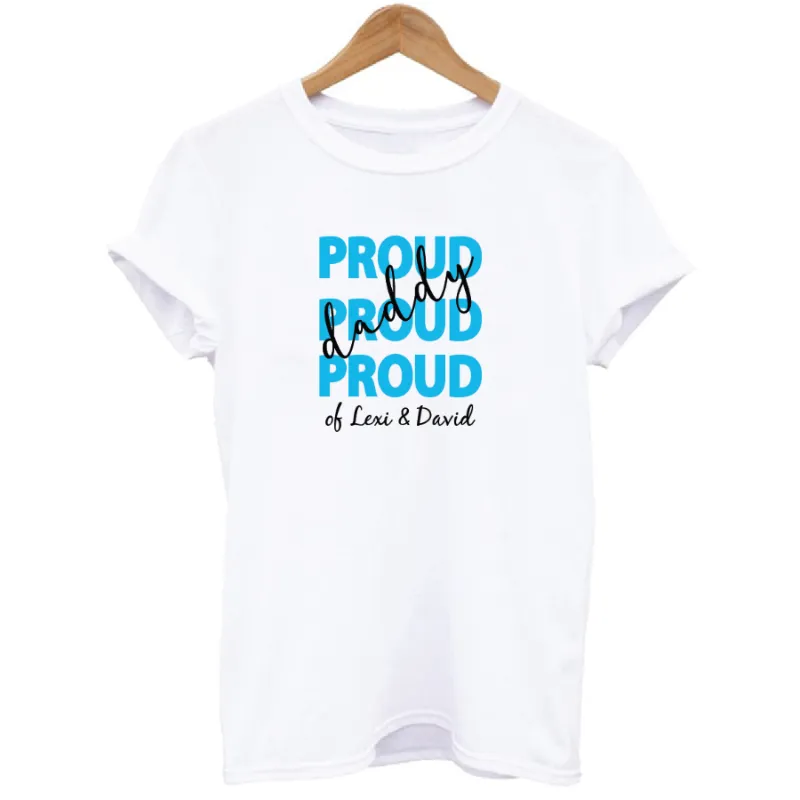Personalised Proud Daddy T-shirt