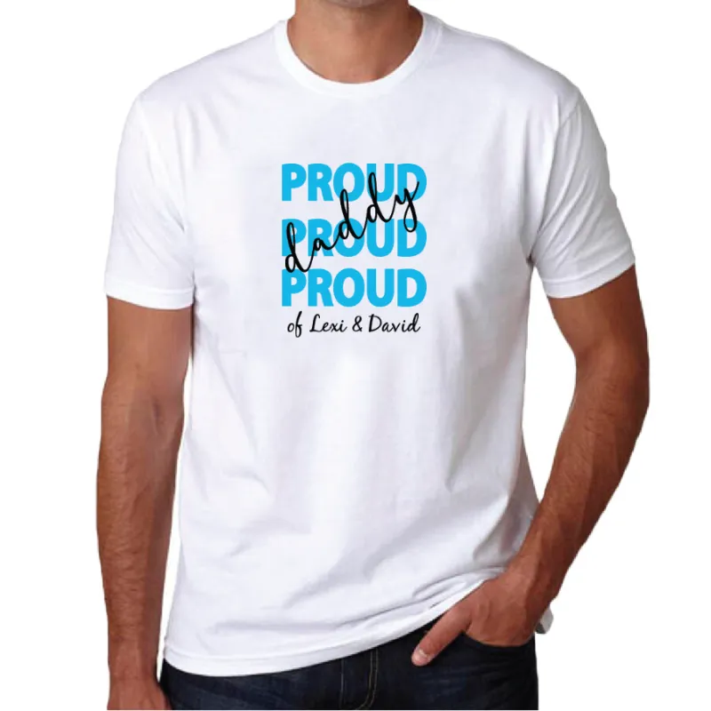 Personalised Proud Daddy T-shirt