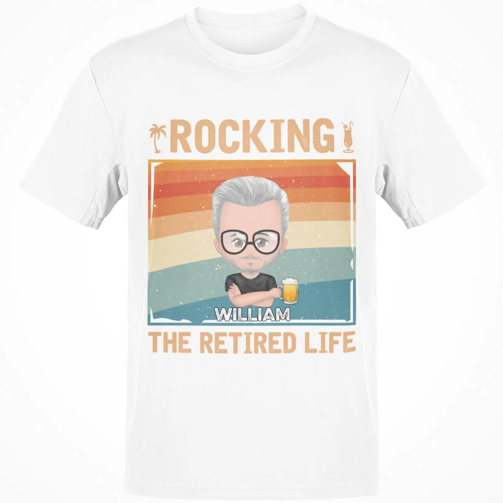 Personalization Retirement Gift, Rocking The Retired Life Personalized Custom Name Retirement T-Shirts