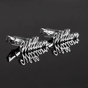 Personalized Gentleman's Gift 925 Silver Cufflinks