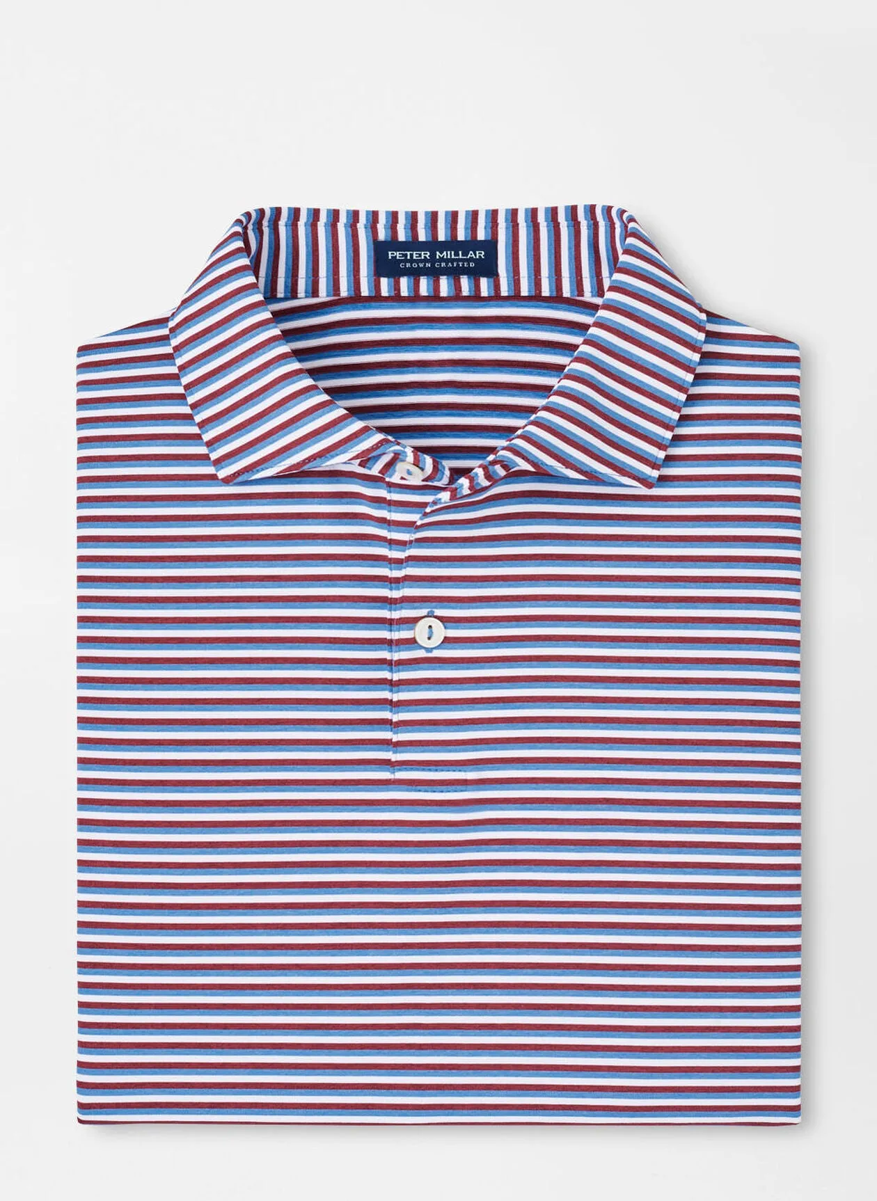 Peter Millar Mens Tailored Fit Performance Jersey Polo - BROOK BLUE