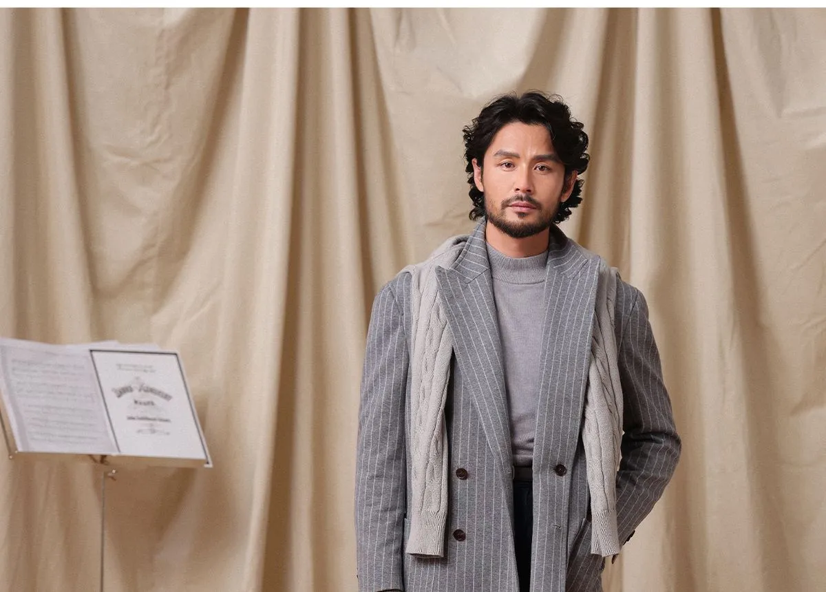 Pinstripe Double-Breasted Suit
