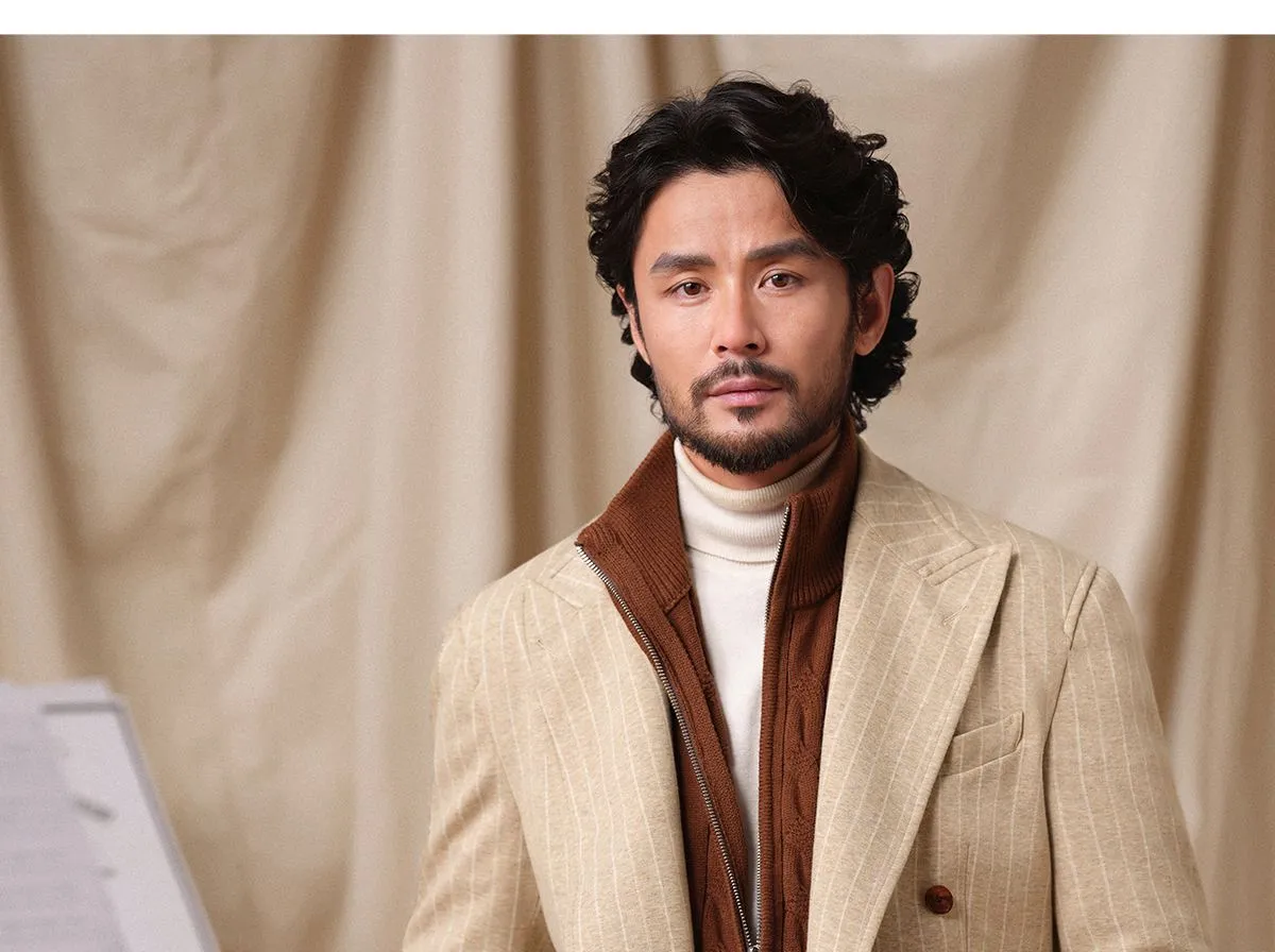 Pinstripe Double-Breasted Suit