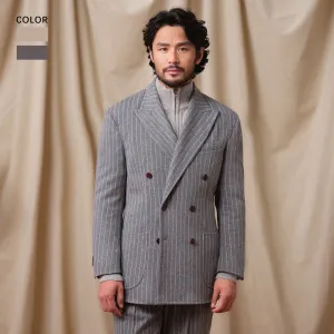 Pinstripe Double-Breasted Suit