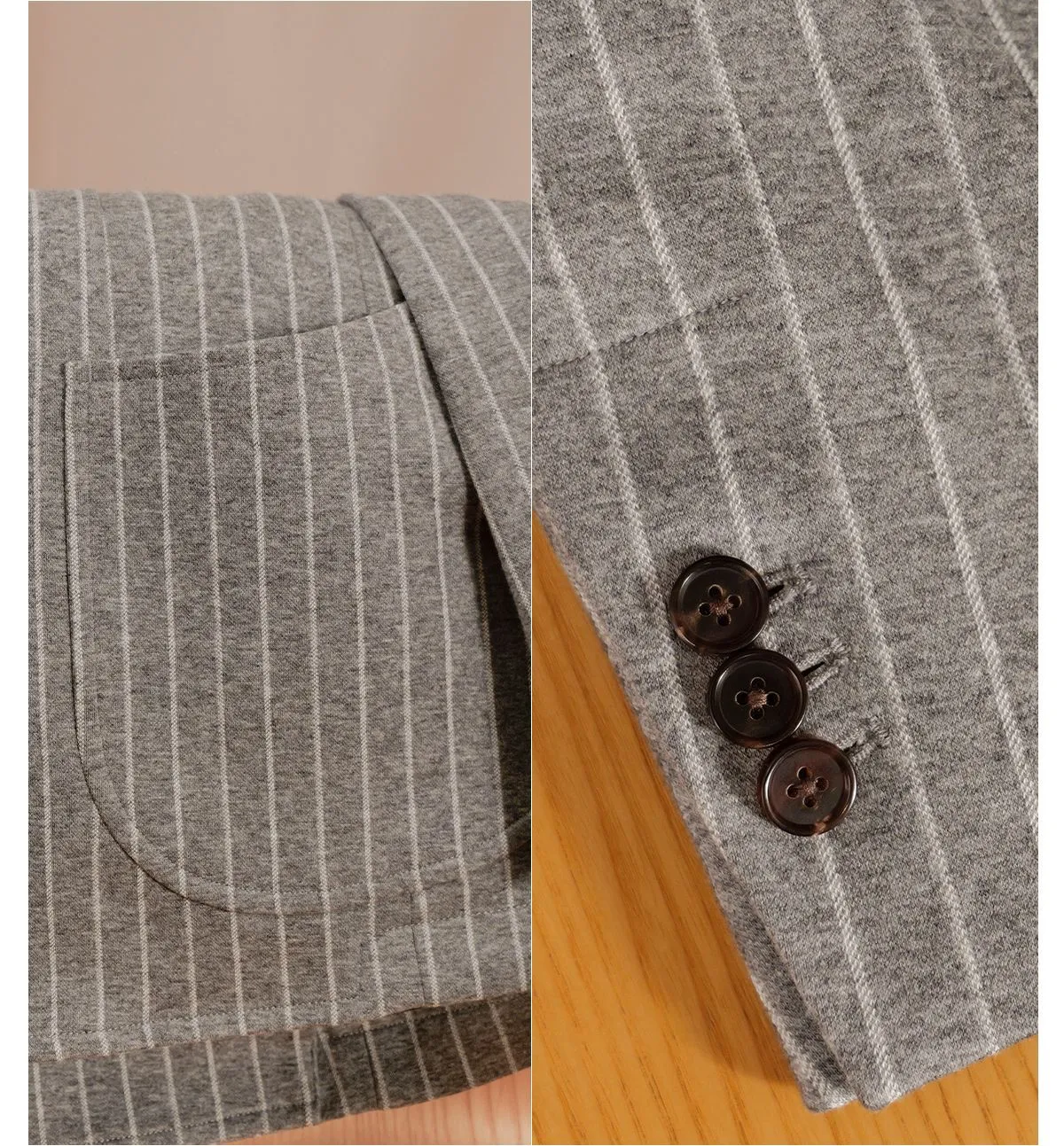 Pinstripe Double-Breasted Suit