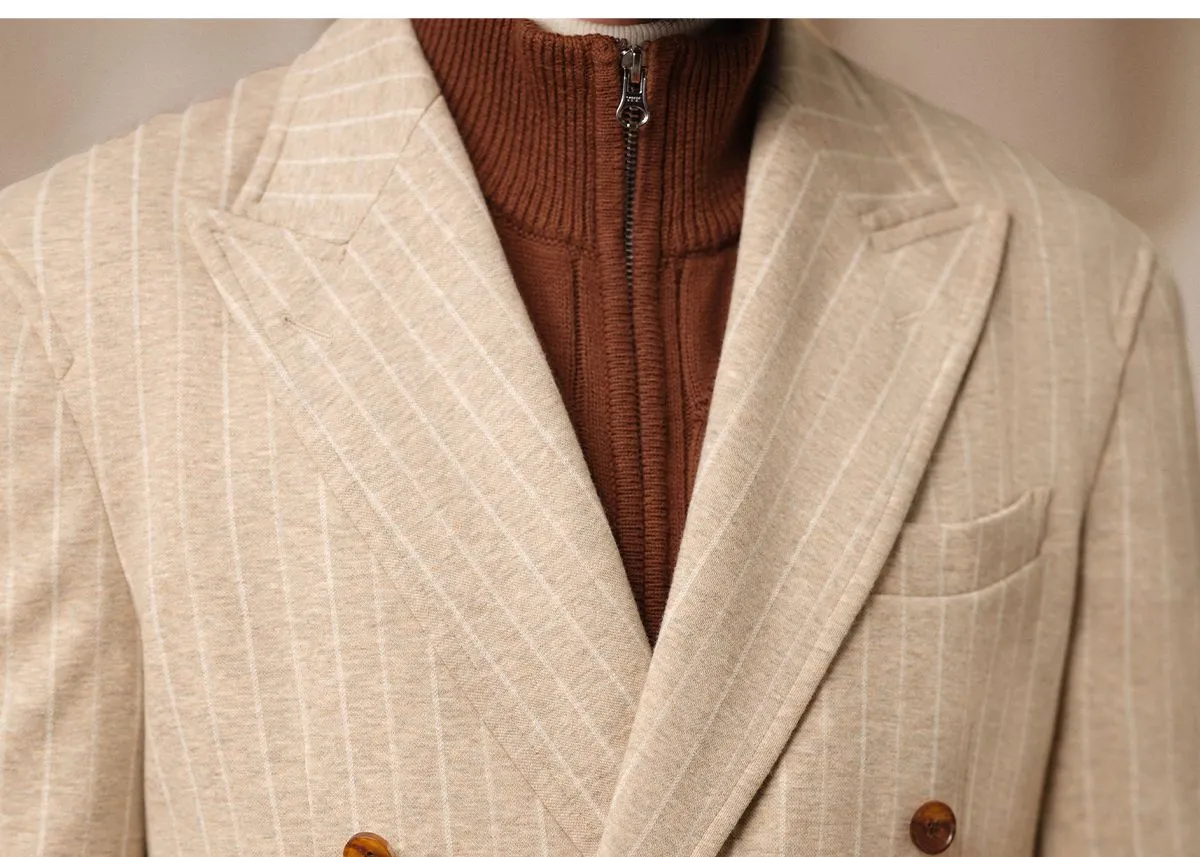 Pinstripe Double-Breasted Suit