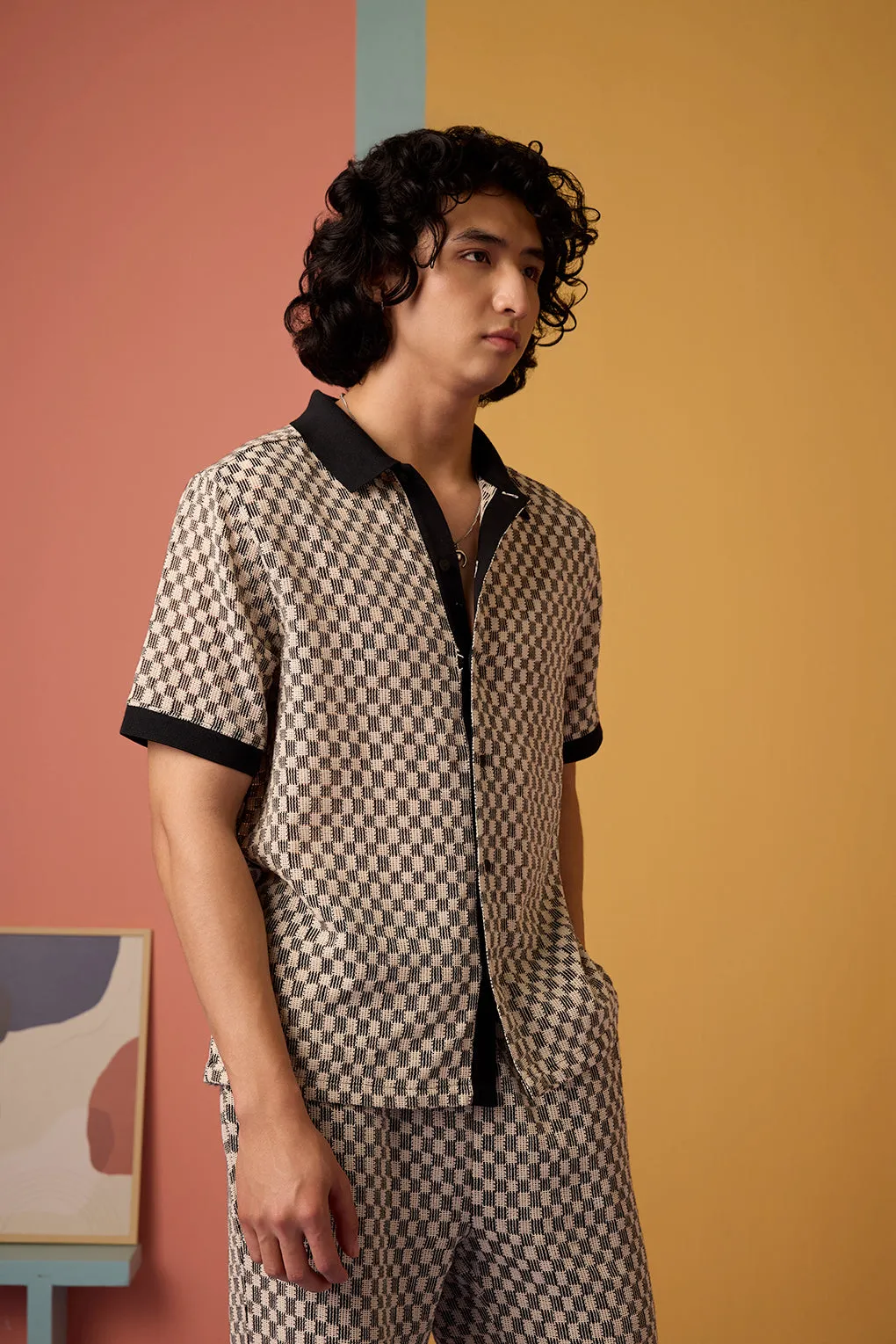 Pixel-Pop Checker'ed Shirt